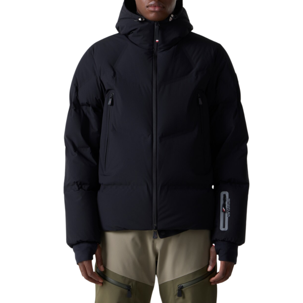 Blouson de ski MONCLER Angren doudoune nylon noir mat capuche Moncler Grenoble