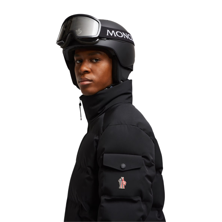 Doudoune de ski à capuche MONCLER Montgetech nylon noir Grenoble