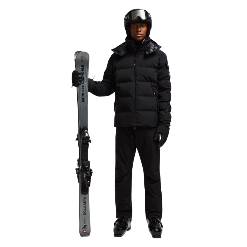 Doudoune de ski à capuche MONCLER Montgetech nylon noir Grenoble