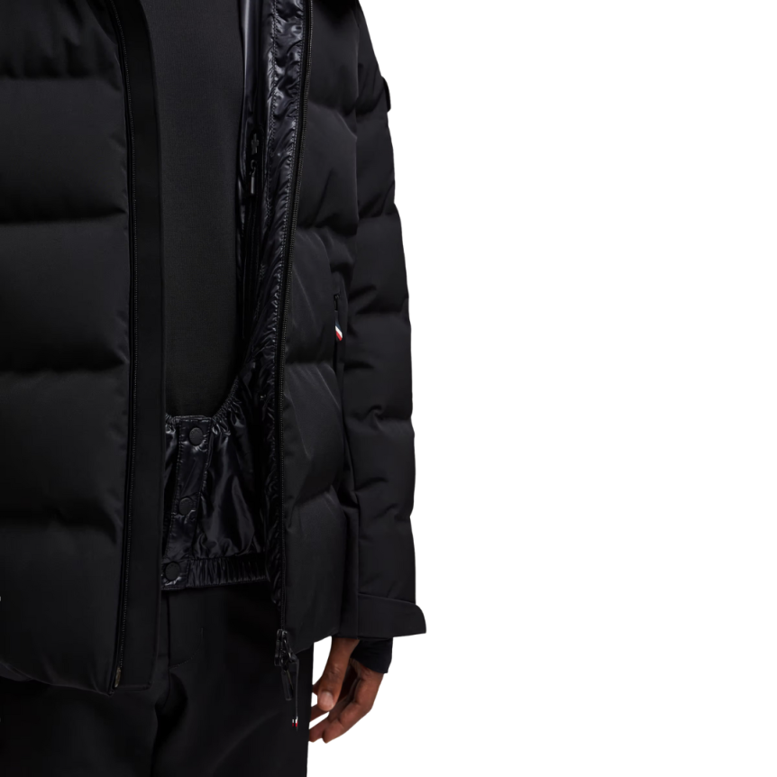 Doudoune de ski à capuche MONCLER Montgetech nylon noir Grenoble