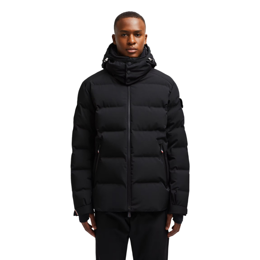 Doudoune de ski à capuche MONCLER Montgetech nylon noir Grenoble