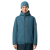 Veste rembourrée déperlante à capuche micro twill vert canard