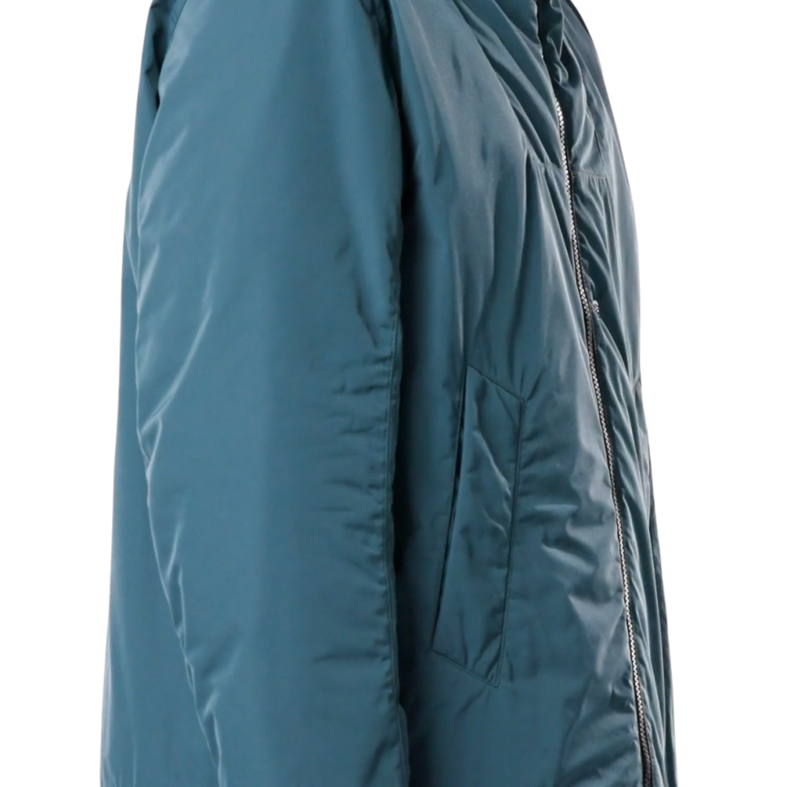 Veste rembourrée déperlante STONE ISLAND à capuche micro twill vert canard