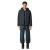 Veste rembourrée déperlante à capuche micro twill noir