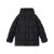 Parka doudoune à capuche nylon Crinckle noir