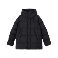 Parka doudoune à capuche nylon Crinckle noir
