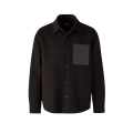 Veste chemise Emmanuel lainage double face flanelle marron chocolat