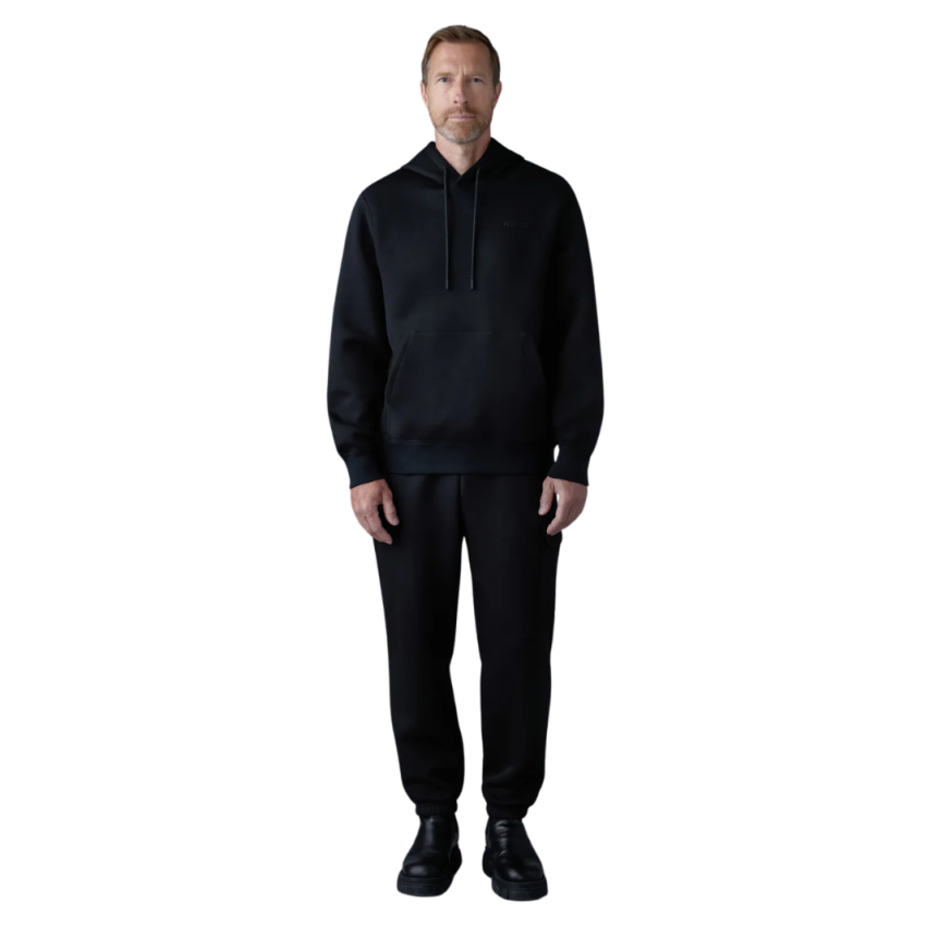 Sweat-shirt à capuche MACKAGE Krystian jersey double face noir