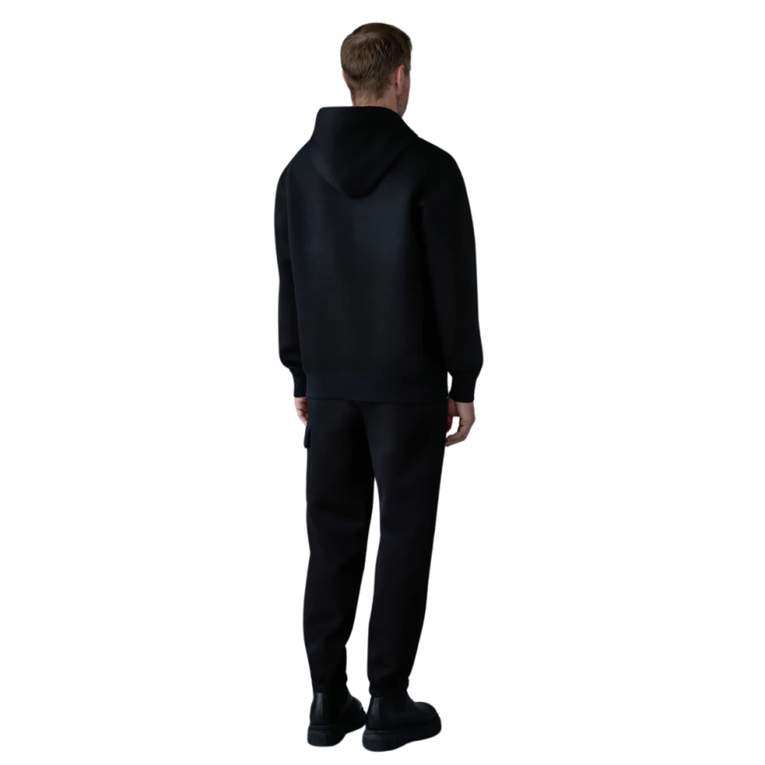 Sweat-shirt à capuche MACKAGE Krystian jersey double face noir