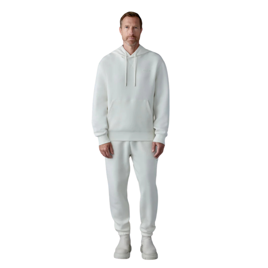 Sweat-shirt à capuche MACKAGE Krystian jersey double face crème