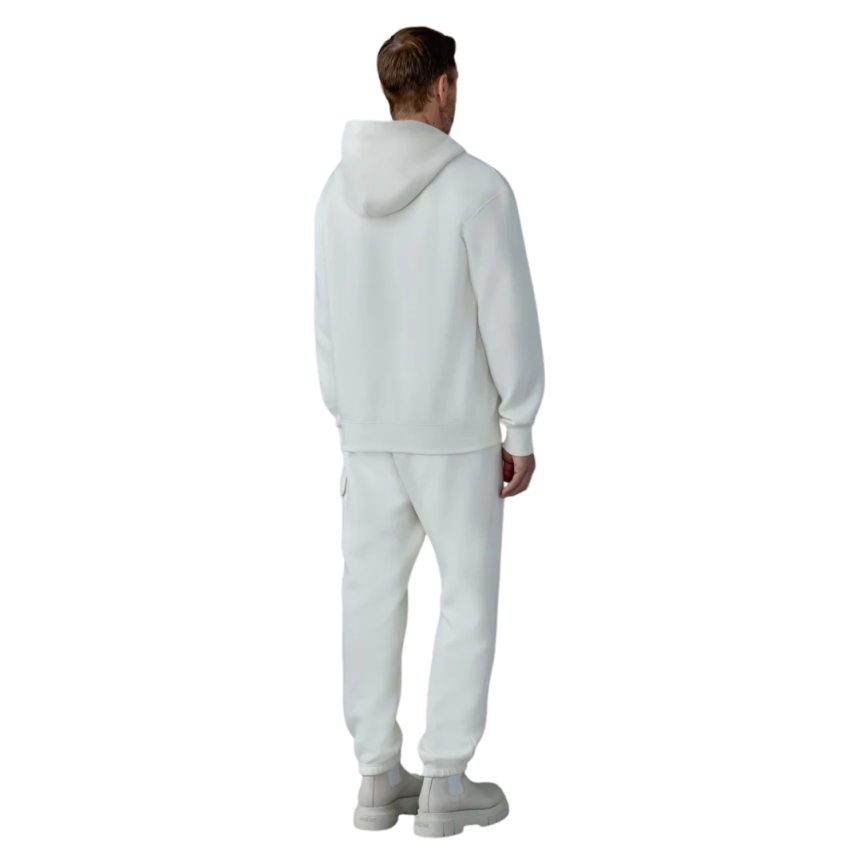 Sweat-shirt à capuche MACKAGE Krystian jersey double face crème