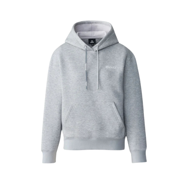 Sweat-shirt à capuche MACKAGE Krystian jersey double face gris