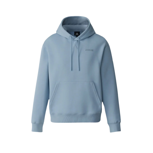 Sweat-shirt à capuche MACKAGE Krystian jersey double face bleu ciel