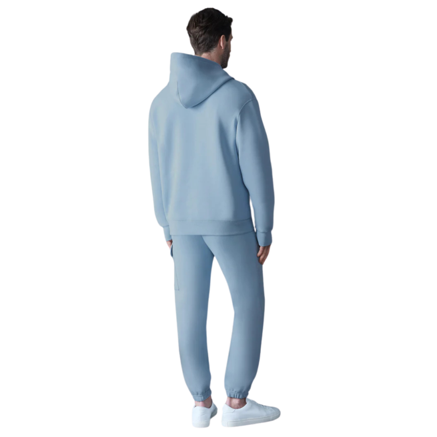 Sweat-shirt à capuche MACKAGE Krystian jersey double face bleu ciel