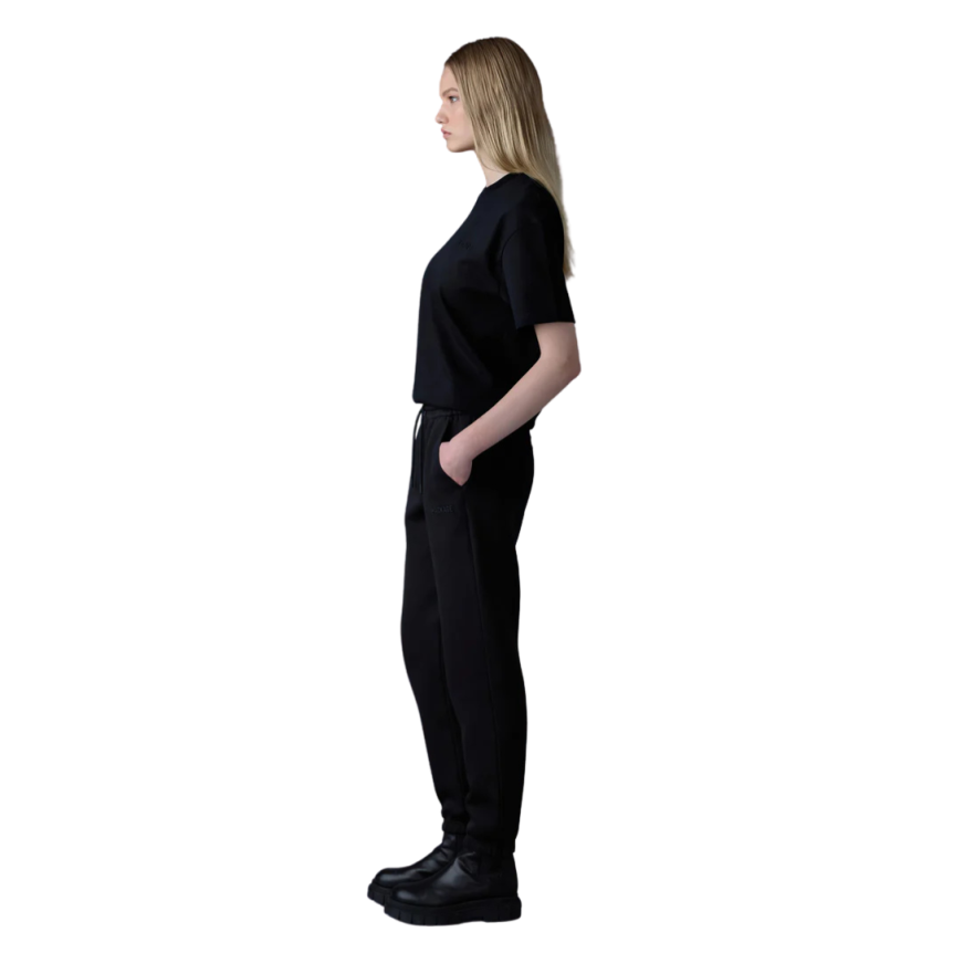 T-shirt col rond MACKAGE Tee-R coton bio noir logo gomme