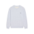 Sweat-shirt col rond molleton coton gris logo triomphe bleu marine