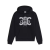 sweat à capuche ample coton polaire noir imprimé Celine Paris Triomphe gris