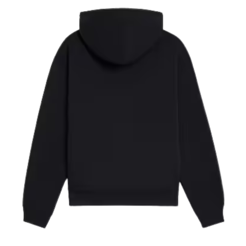 sweat à capuche ample coton polaire noir imprimé Celine Paris Triomphe gris