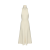 Robe midi encolure américaine dos nu laine soie cachemire écru