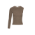 Pull col rond asymétrique une manche laine marron