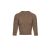Pull court col rond manche 3/4 cachemire chiné beige marron