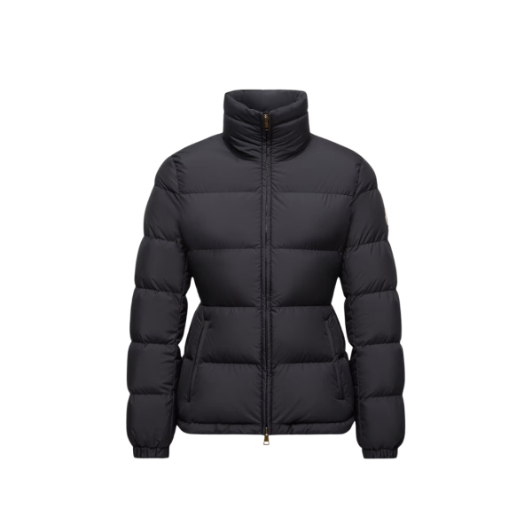 MONCLER Doudoune courte Dourbe zippée cintrée nylon noir mat