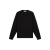 Sweat-shirt ras-du-cou jersey épais coton gratté vanisé noir
