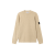 Sweat-shirt ras-du-cou jersey épais coton gratté vanisé beige