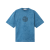 T-shirt col rond manche courte coton bleu acier imprimé Megacity Sky