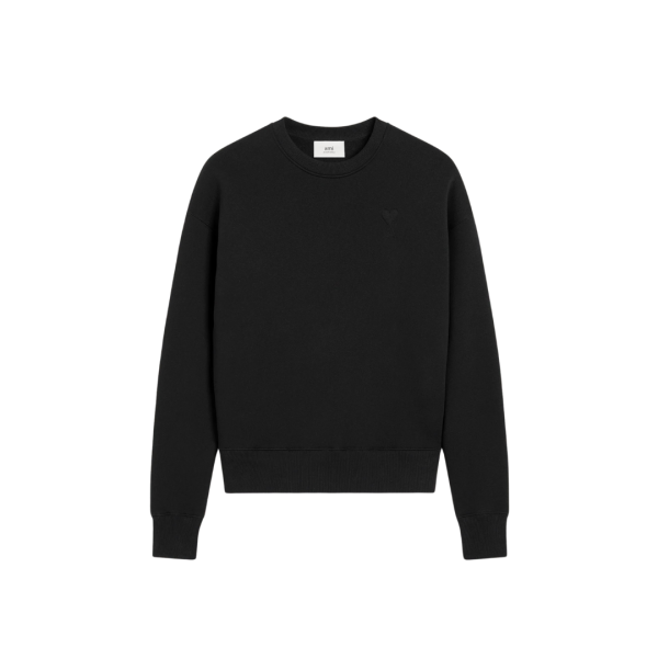 Sweatshirt Ami de Coeur molleton gratté coton polyester noir logo embossé