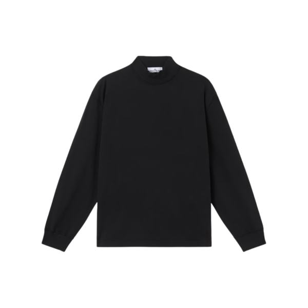 T-shirt oversize STONE ISLAND manche longue col chemise fluide broderie dos