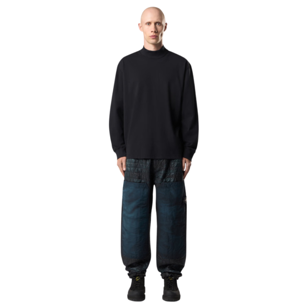 T-shirt oversize STONE ISLAND manche longue col chemise fluide broderie dos