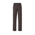 Pantalon cigarette laine marron logo micro FF métal