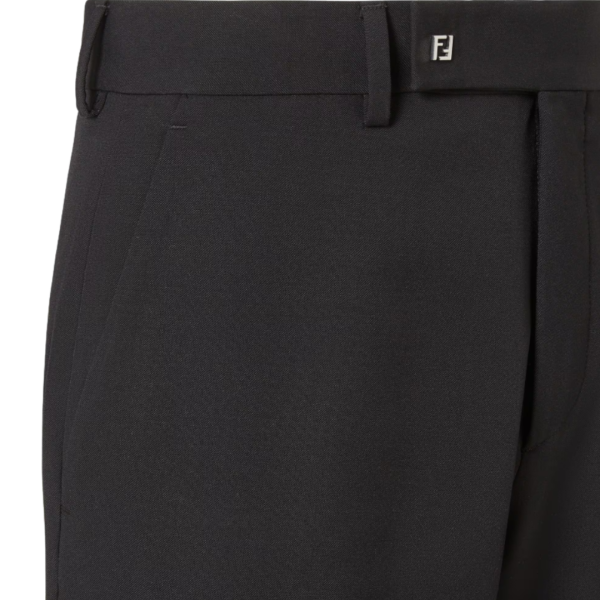 Pantalon cigarette FENDI laine noir logo micro FF métal
