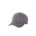 Casquette baseball laine feutre cachemire gris broderie logo FF