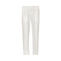 Pantalon Tennis lin coton écru rayures bleu marine