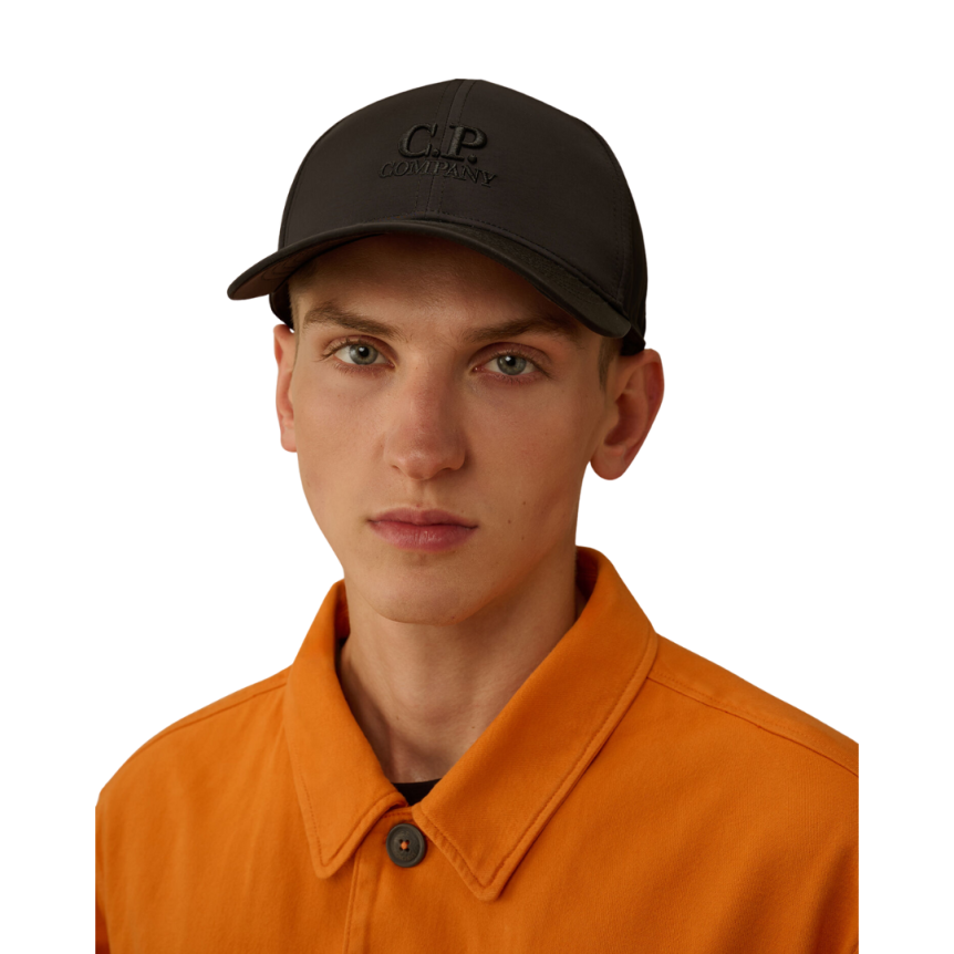 Casquette nylon CP COMPANY Chrome-R noir Goggle lunettes