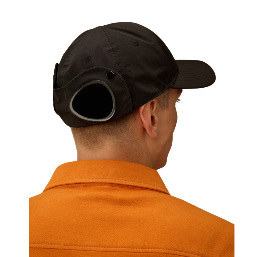 Casquette nylon CP COMPANY Chrome-R noir Goggle lunettes