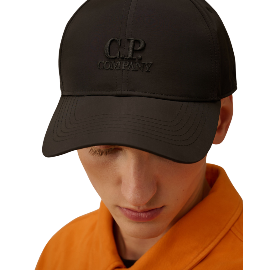 Casquette nylon CP COMPANY Chrome-R noir Goggle lunettes