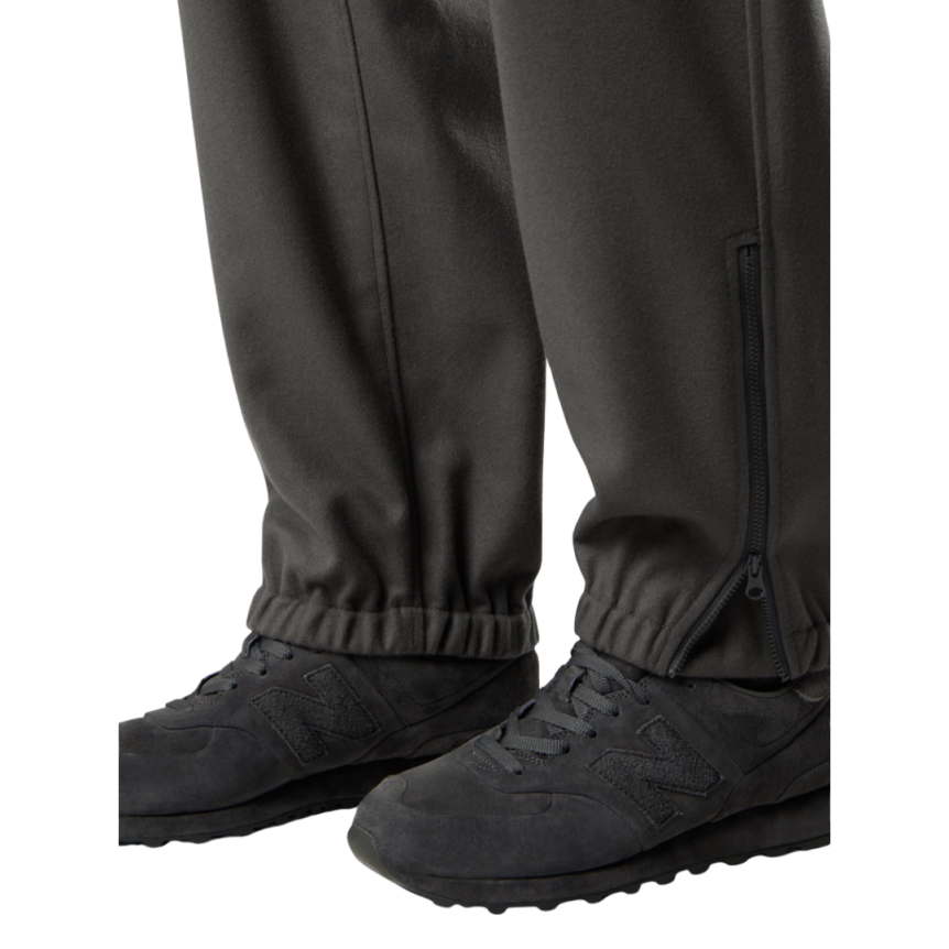 Pantalon ample cargo STONE ISLAND laine nylon flanelle gris logo Ghost ton sur ton