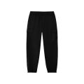 Pantalon ample cargo laine nylon flanelle noir logo Ghost ton sur ton