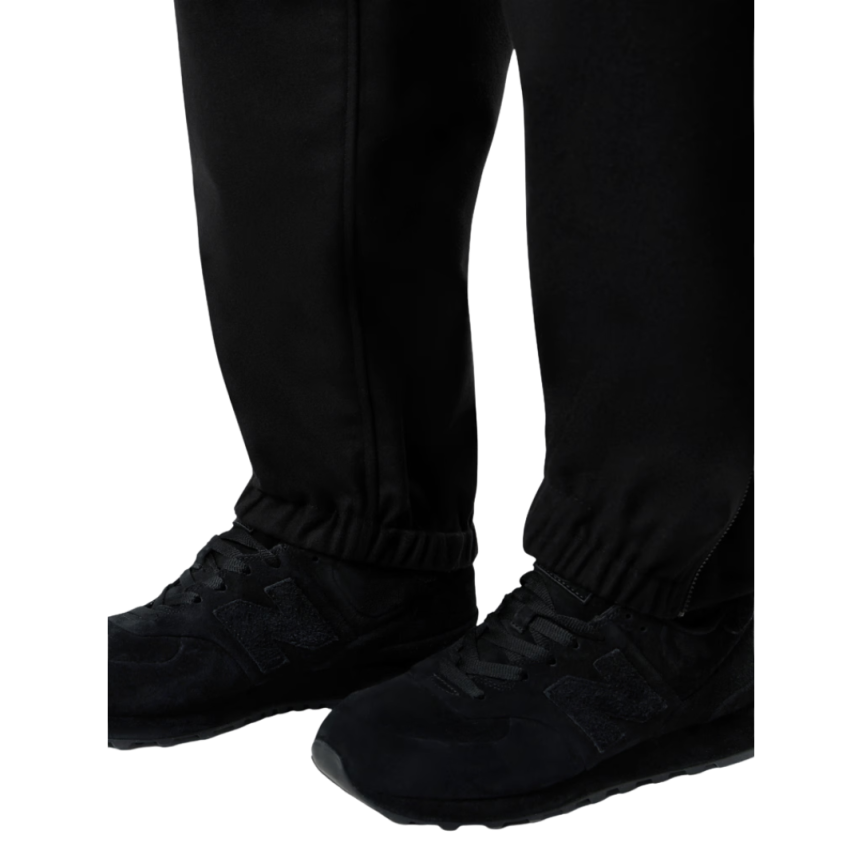 Pantalon ample cargo STONE ISLAND laine nylon flanelle noir logo Ghost ton sur ton