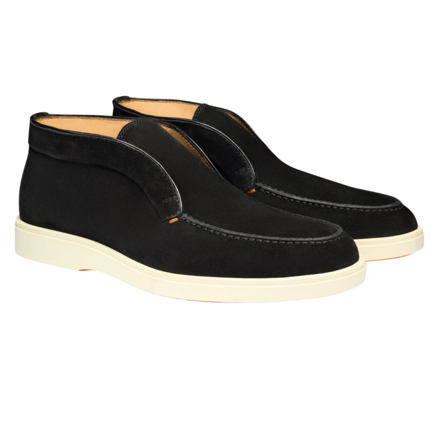 Bottine SANTONI Desert boots cuir daim noir