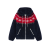 Veste à capuche zippée polaire bleu marine jacquard rouge Triomphe Fair Isle