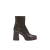 Boots Bottines talon plateau daim marron chocolat
