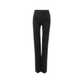 Pantalon tailleur coton cavalry noir fendu bas plis anneau D dos