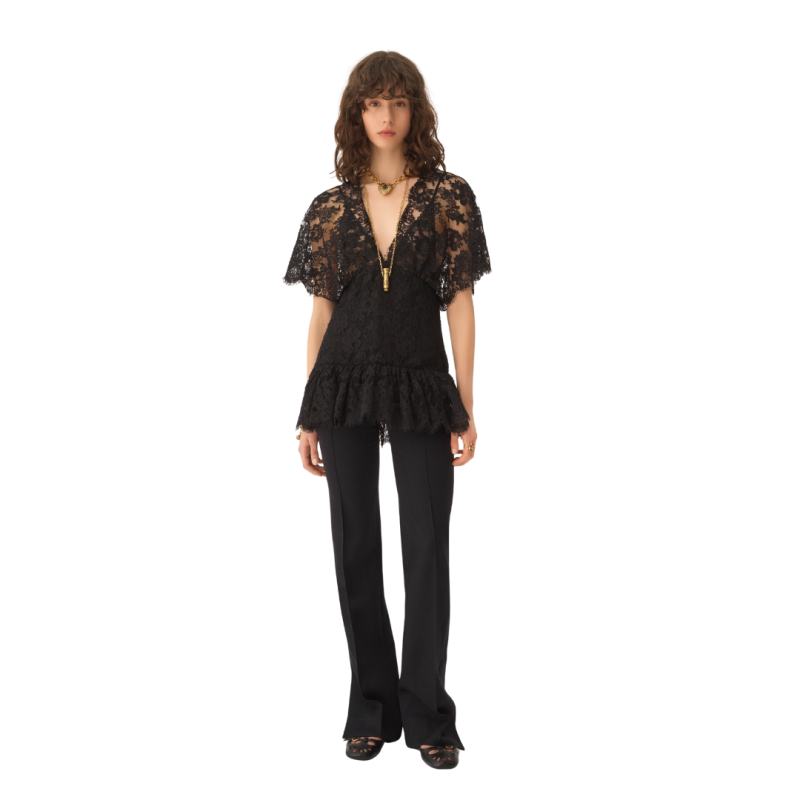 Pantalon tailleur coton...