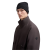Bonnet revers laine vierge noir logo gomme noir