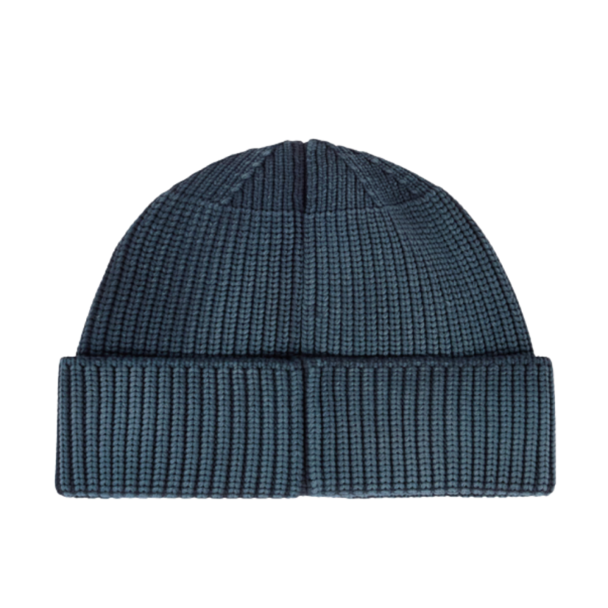 Bonnet STONE ISLAND nylon bleu traitement corrosion écusson logo Compass