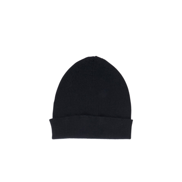Bonnet RICK OWENS tricot cotelé noir FW25 Concordians